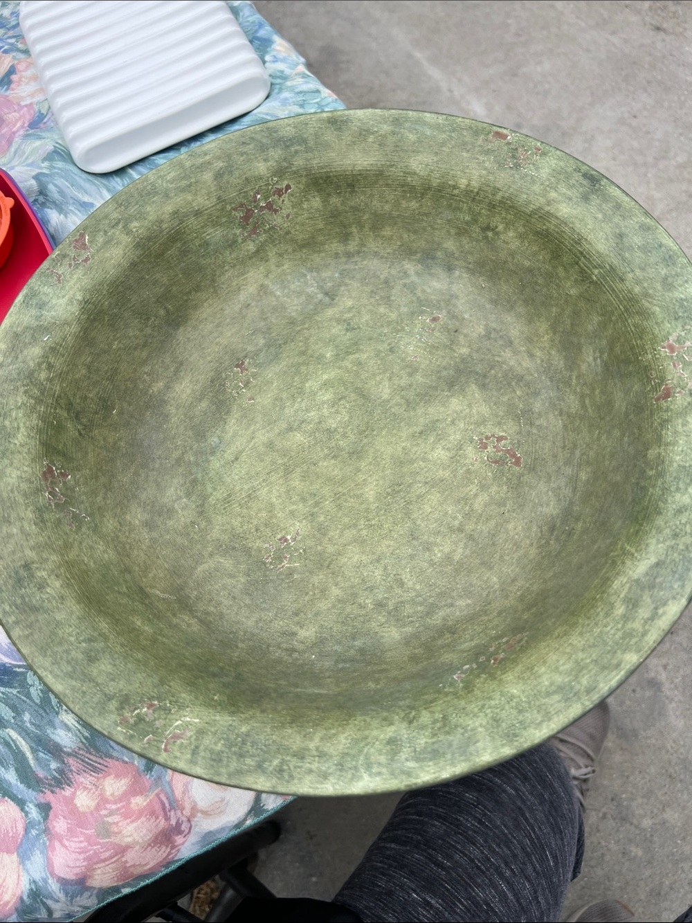 Southern Living at Home Santorini decorative bowl heavily distressed finish - Picture 3 of 3